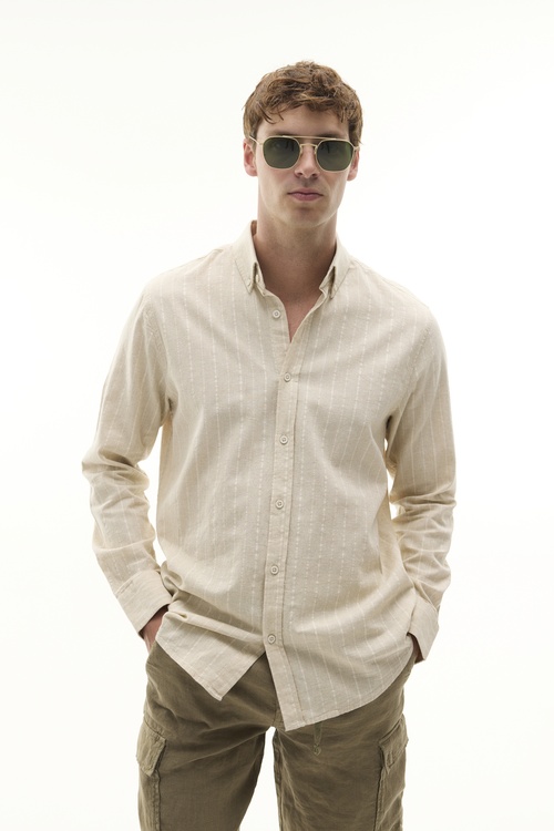  REGULAR FIT ÇİZGİLİ UZUN KOLLU GÖMLEK