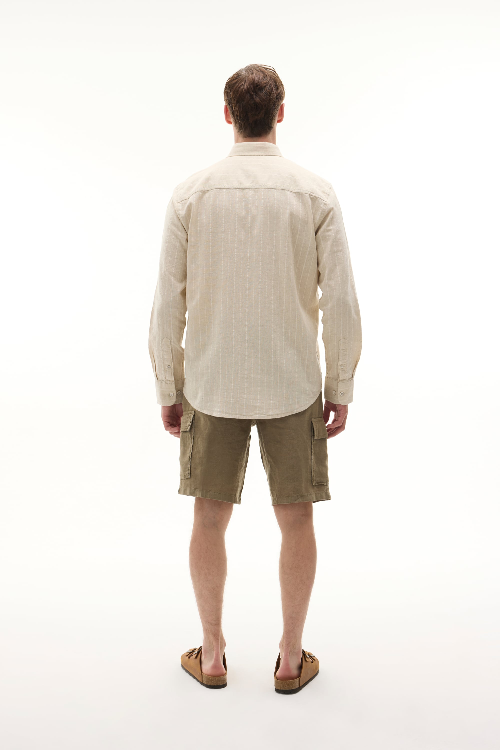 REGULAR FIT ÇİZGİLİ UZUN KOLLU GÖMLEK