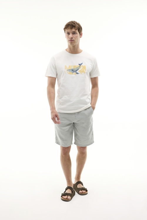  BASKILI BİSİKLET YAKA T-SHIRT