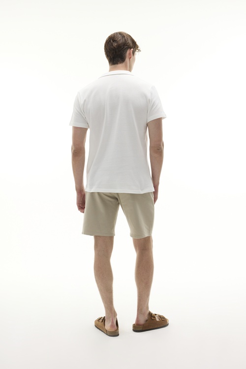  REGULAR FIT RESORT YAKA KISA KOLLU ÖRME GÖMLEK