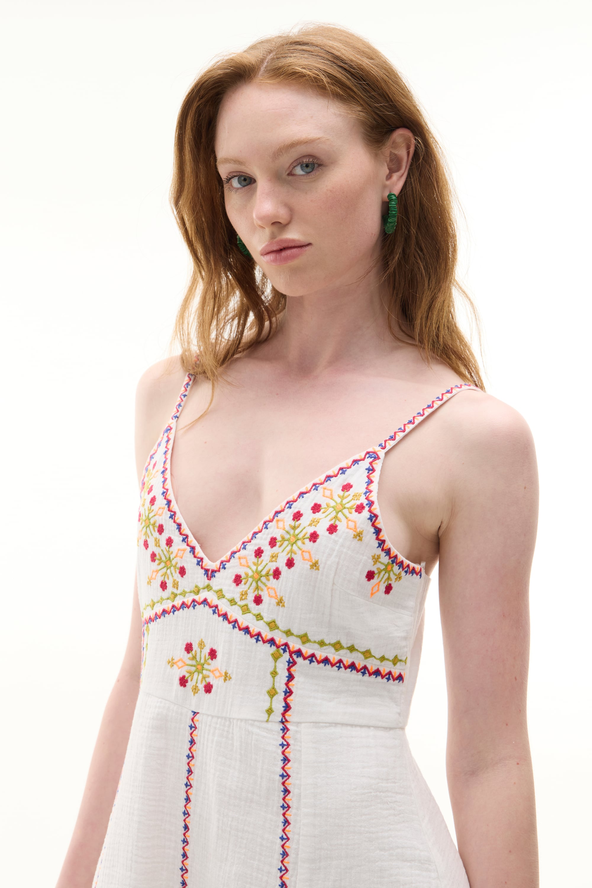 NAKIŞLI ASKILI A FORM MİNİ ELBİSE