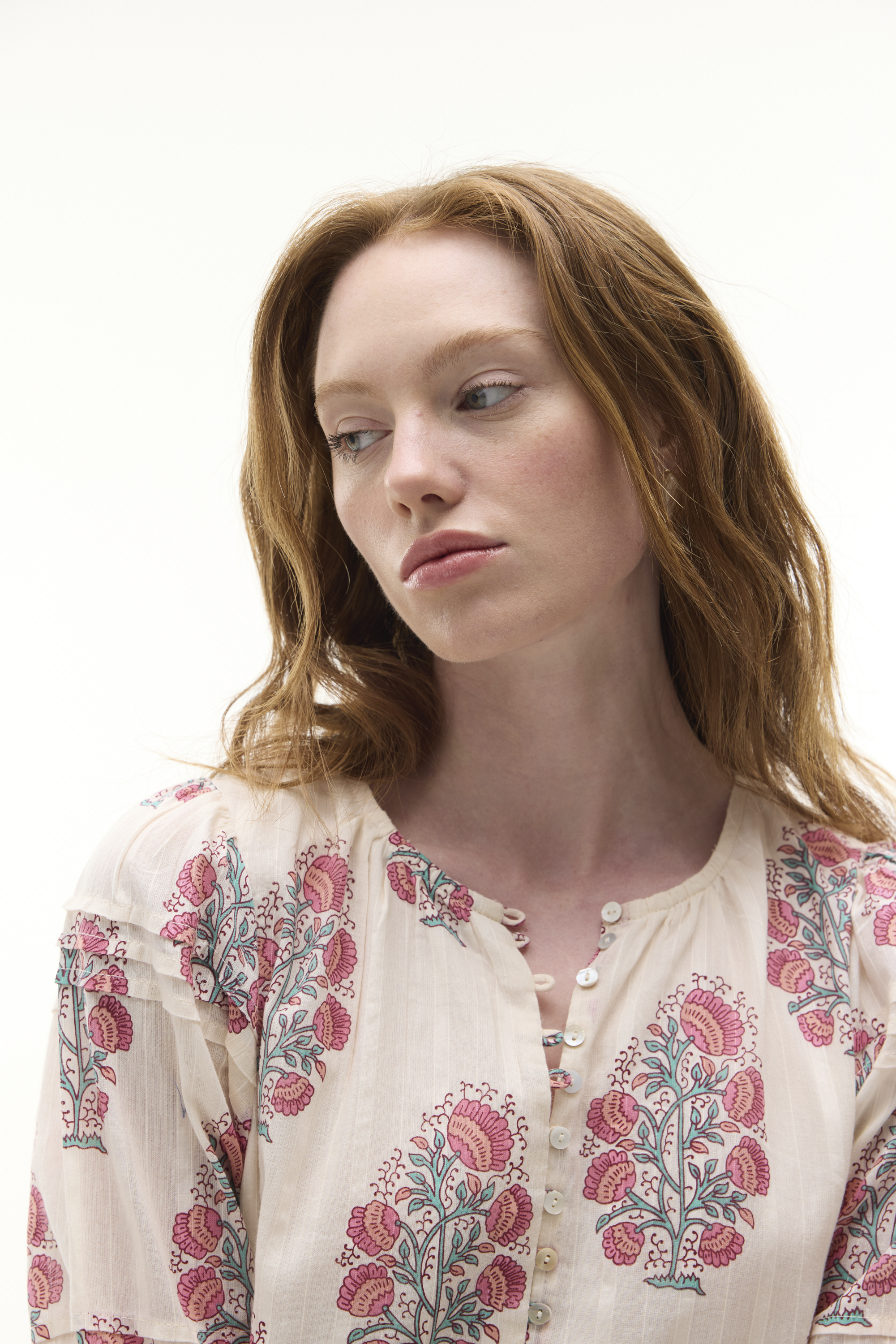 FLORAL BASKILI A FORM MİDİ ELBİSE