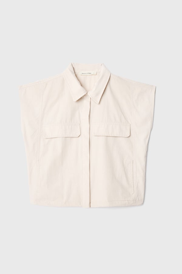 OVERSIZE KOLSUZ CEPLİ GÖMLEK