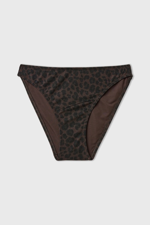 LEOPAR DESENLİ NORMAL BEL BİKİNİ ALTI