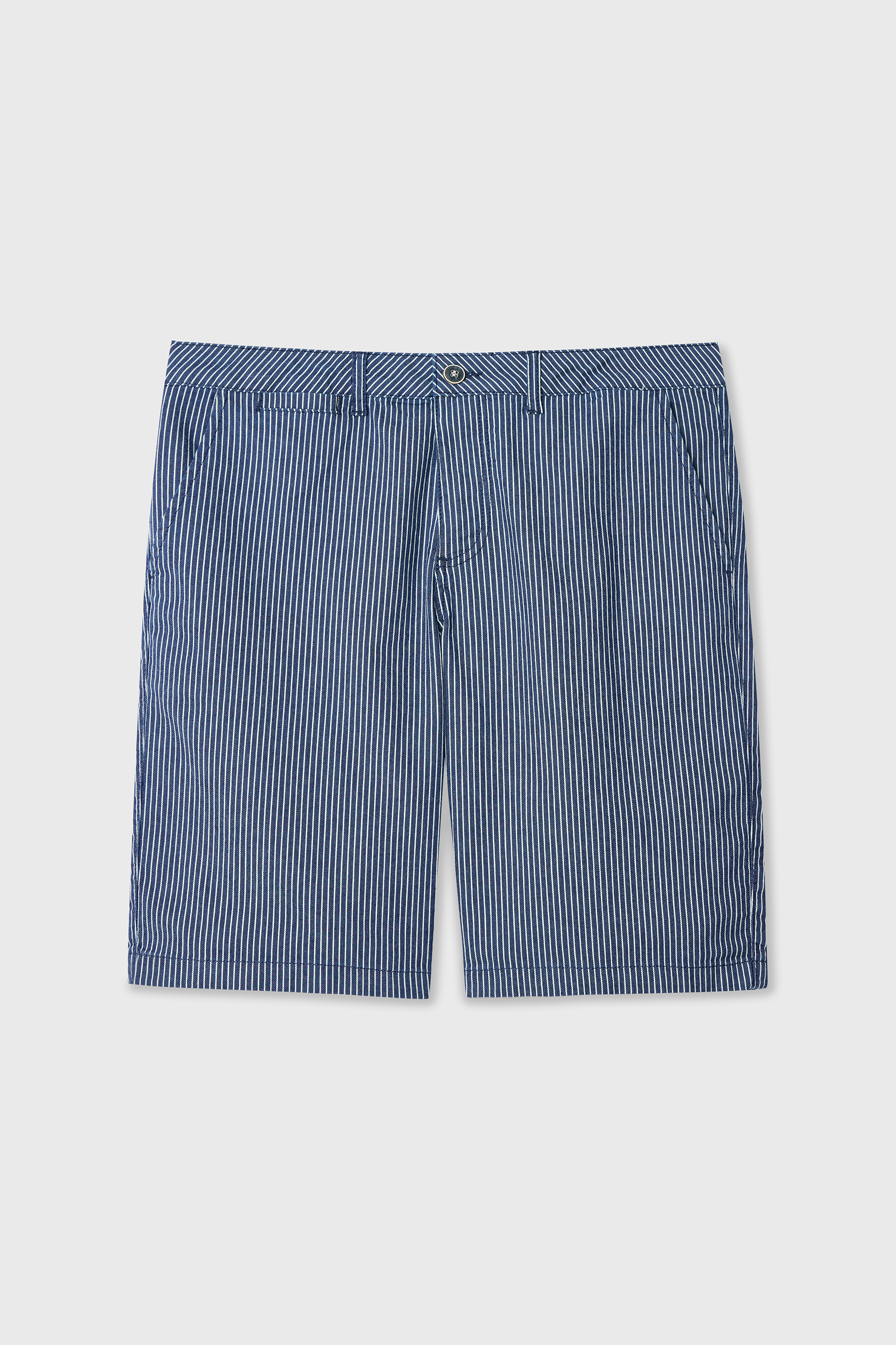 STRAIGHT FIT ÇİZGİLİ CHINO ŞORT