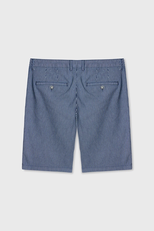 STRAIGHT FIT ÇİZGİLİ CHINO ŞORT