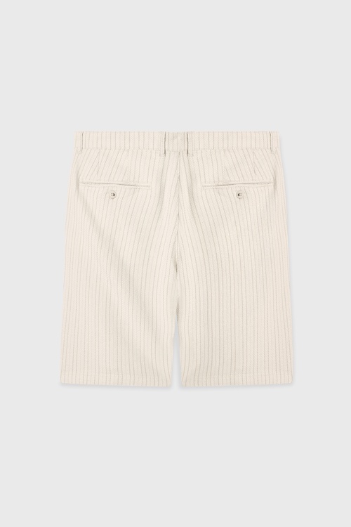 STRAIGHT FIT ÇİZGİLİ CHINO ŞORT