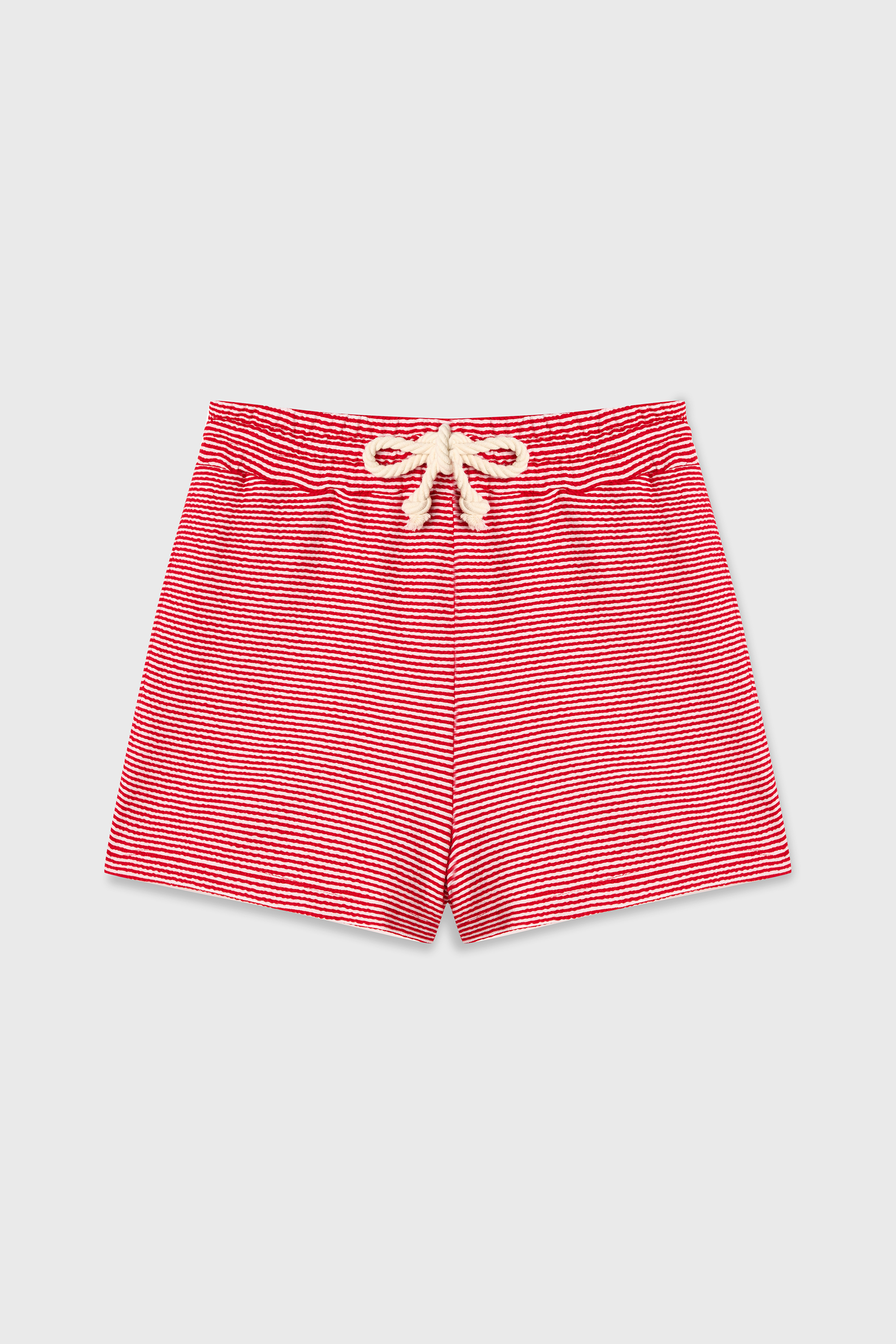 ÇİZGİLİ BELİ BAĞLAMALI MİNİ ŞORT