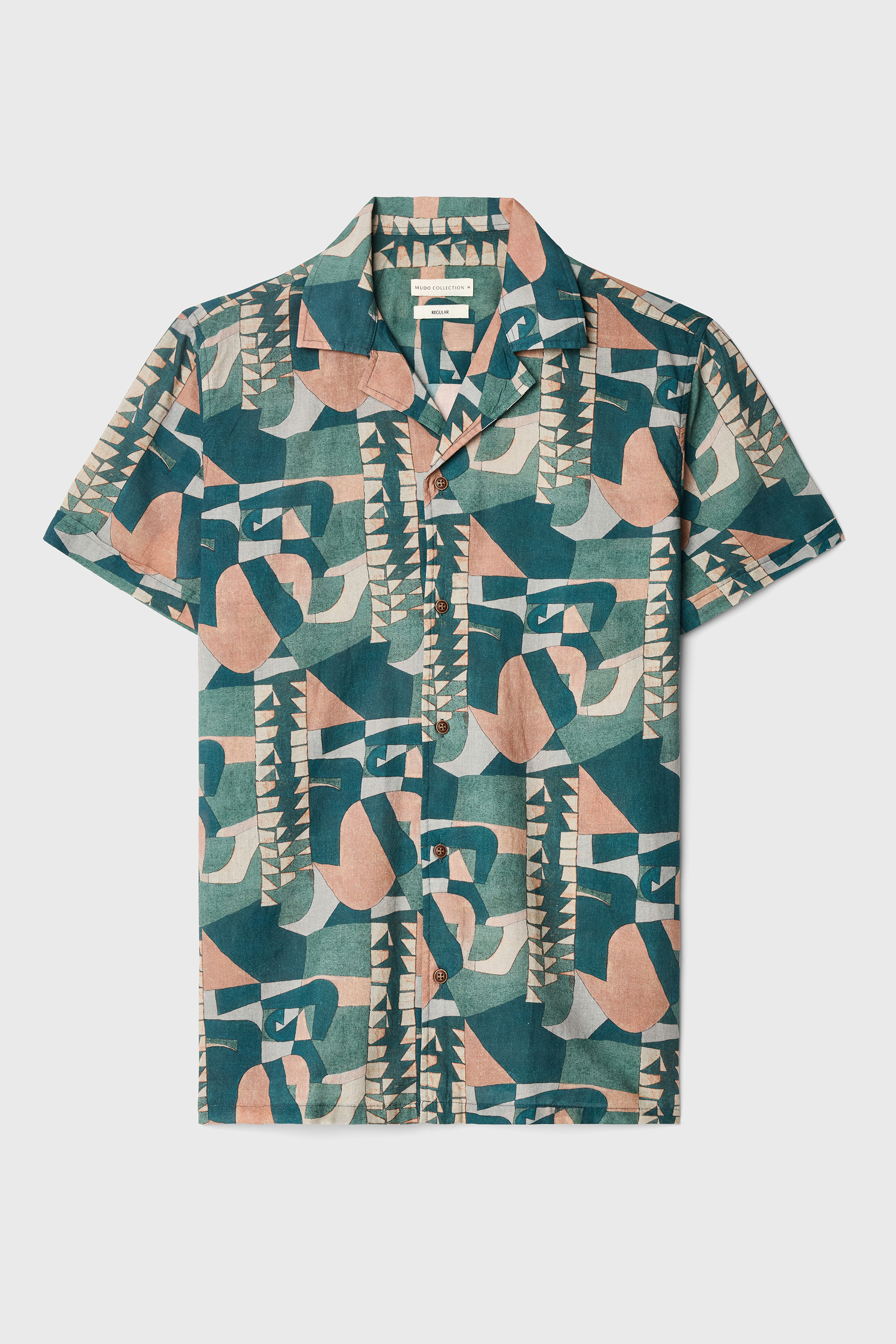 BASKILI RESORT YAKA KISA KOLLU GÖMLEK