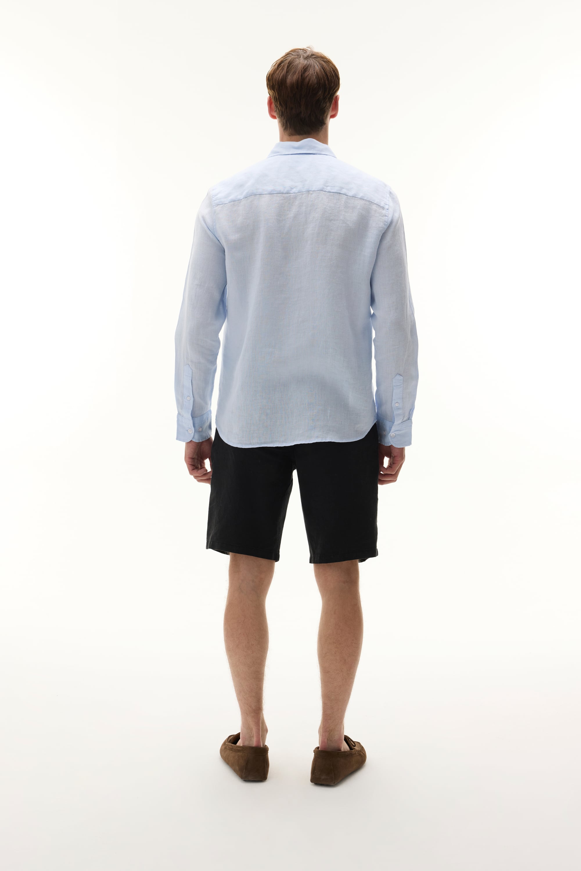 SLIM FIT UZUN KOLLU KETEN GÖMLEK