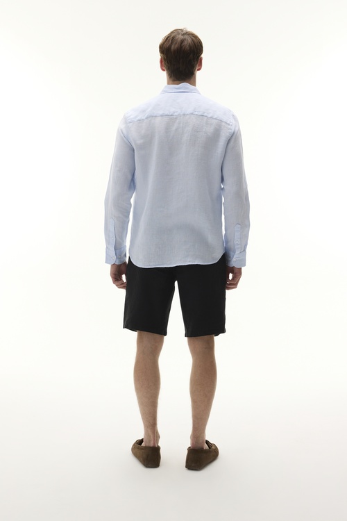  SLIM FIT UZUN KOLLU KETEN GÖMLEK