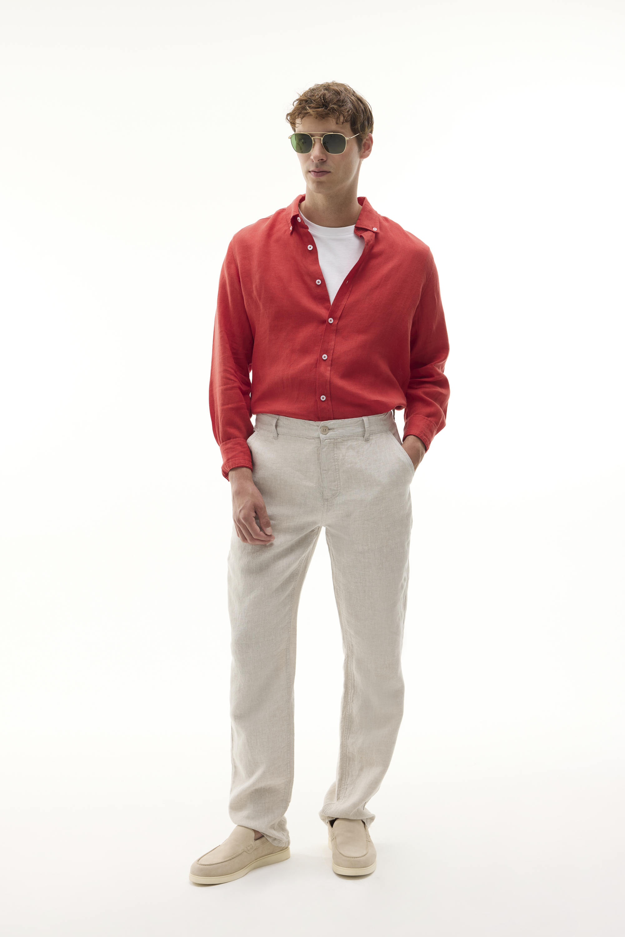 STRAIGHT FIT KETEN PANTOLON