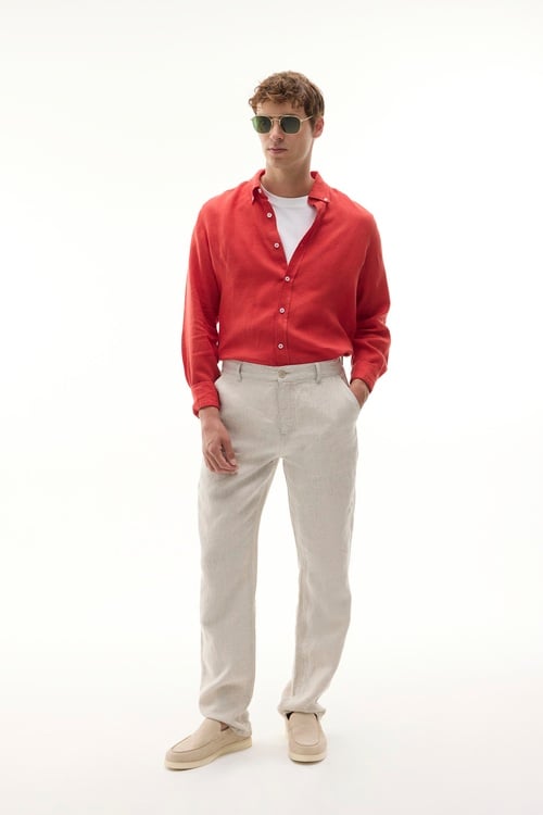  STRAIGHT FIT KETEN PANTOLON