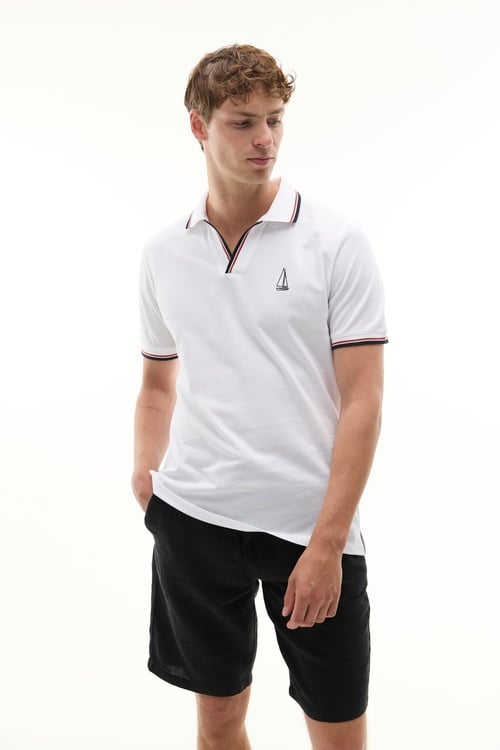  ŞERİTLİ POLO YAKA T-SHIRT
