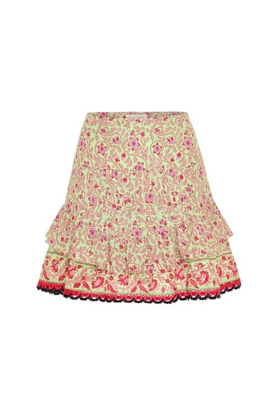 Mudo Etnik Baskılı Kloş Mini Etek