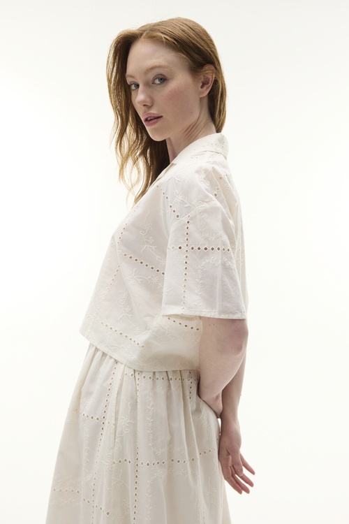  NAKIŞLI KISA KOLLU GÖMLEK