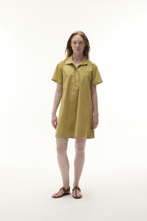  A FORM GÖMLEK YAKA MİNİ ELBİSE