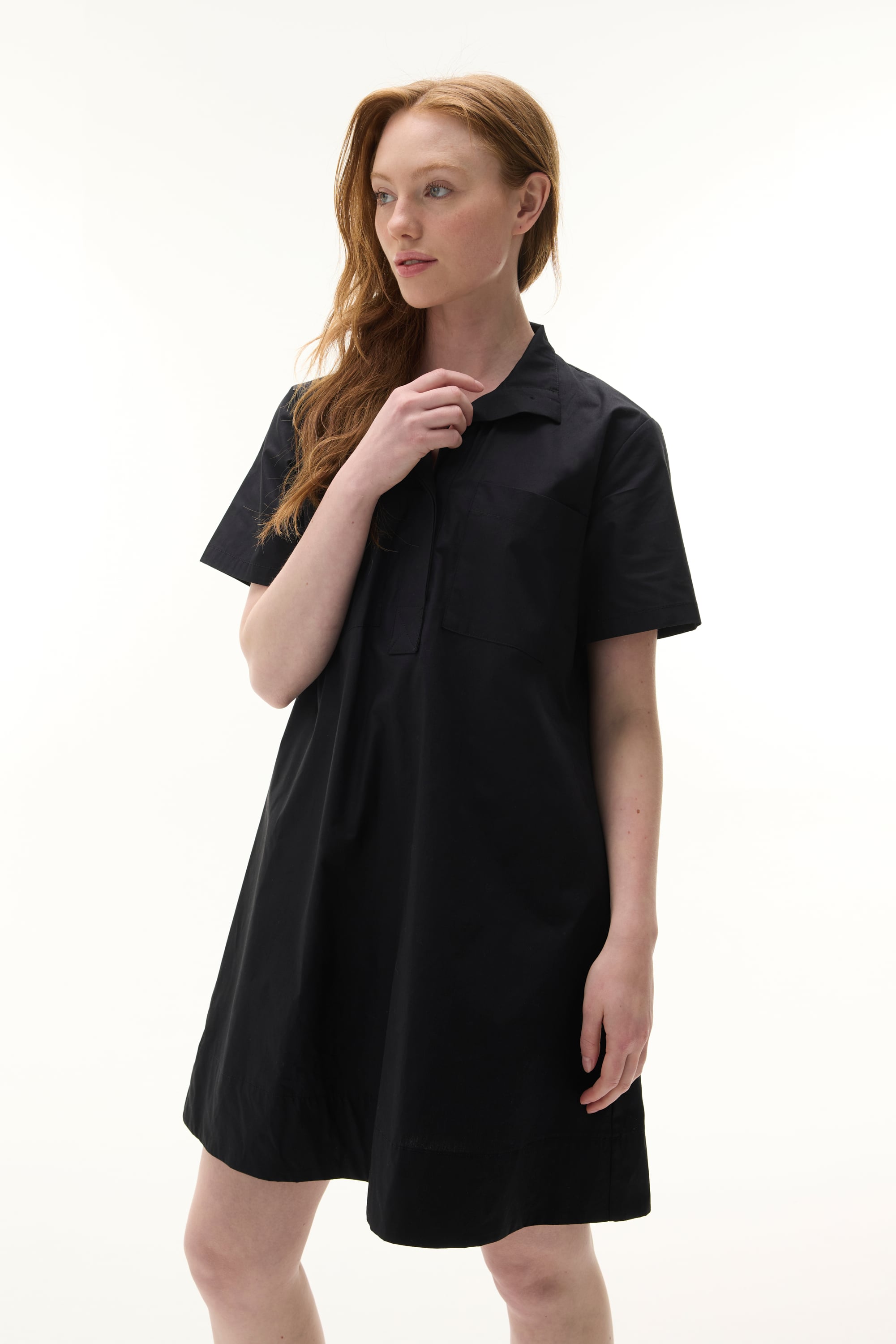 A FORM GÖMLEK YAKA MİNİ ELBİSE