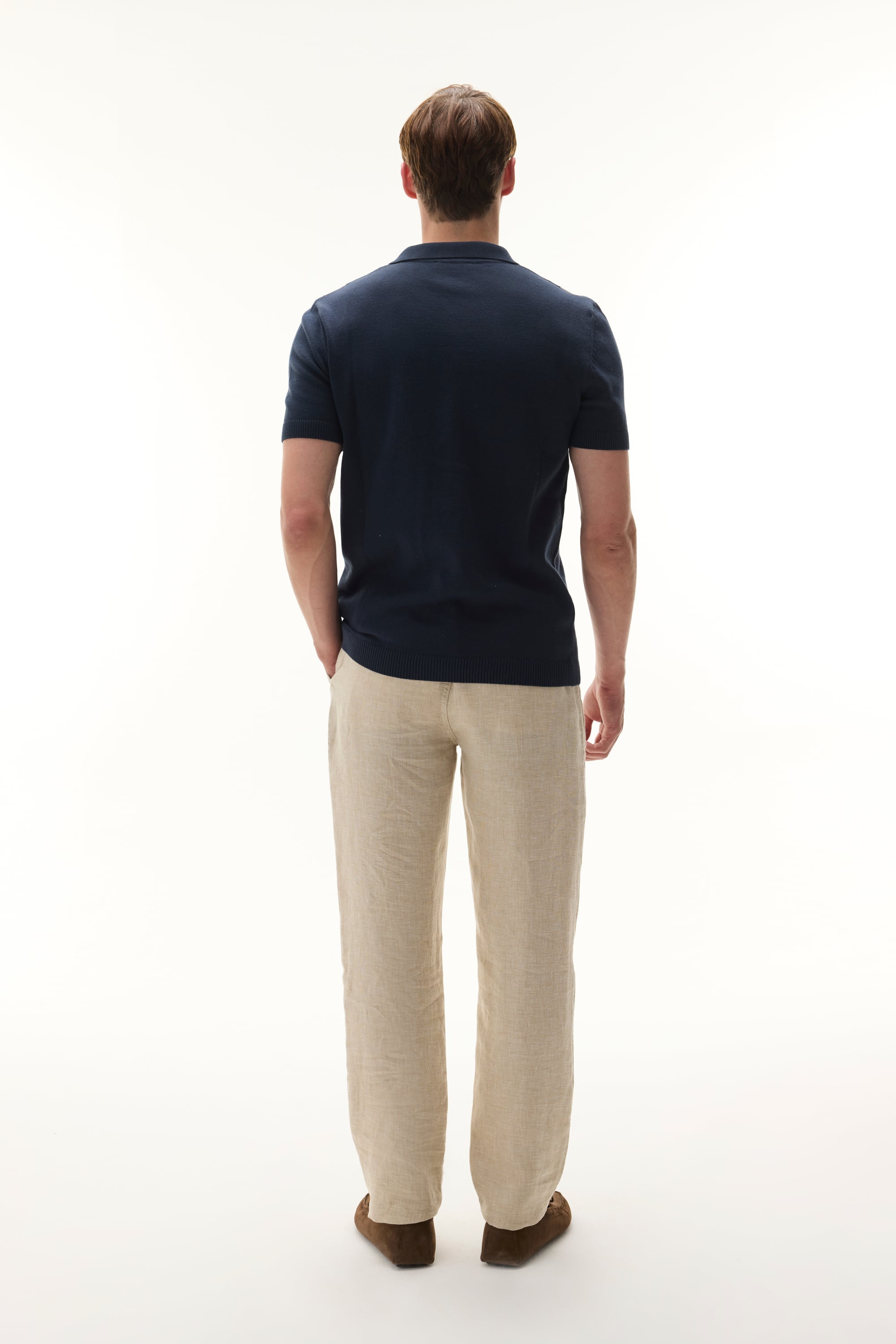 ÇİZGİLİ REGULAR FIT KISA KOLLU TRİKO GÖMLEK