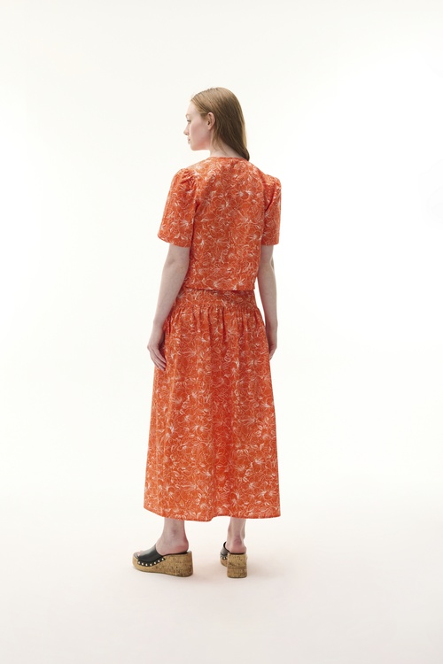  BASKILI KLOŞ MİDİ ETEK