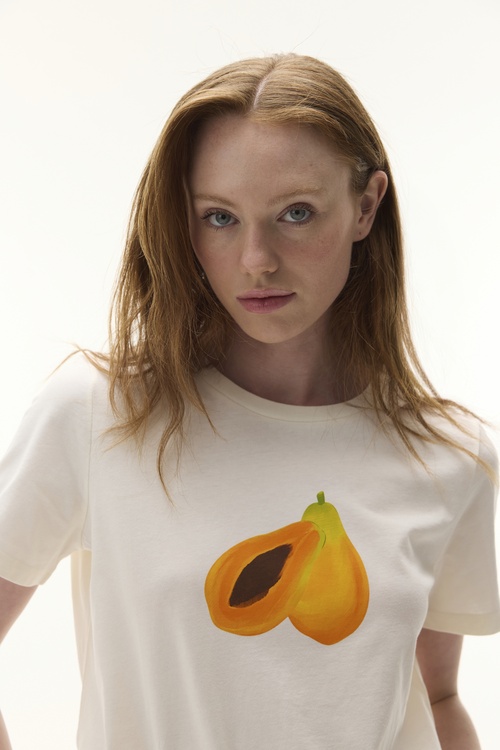  BASKILI BİSİKLET YAKA T-SHIRT