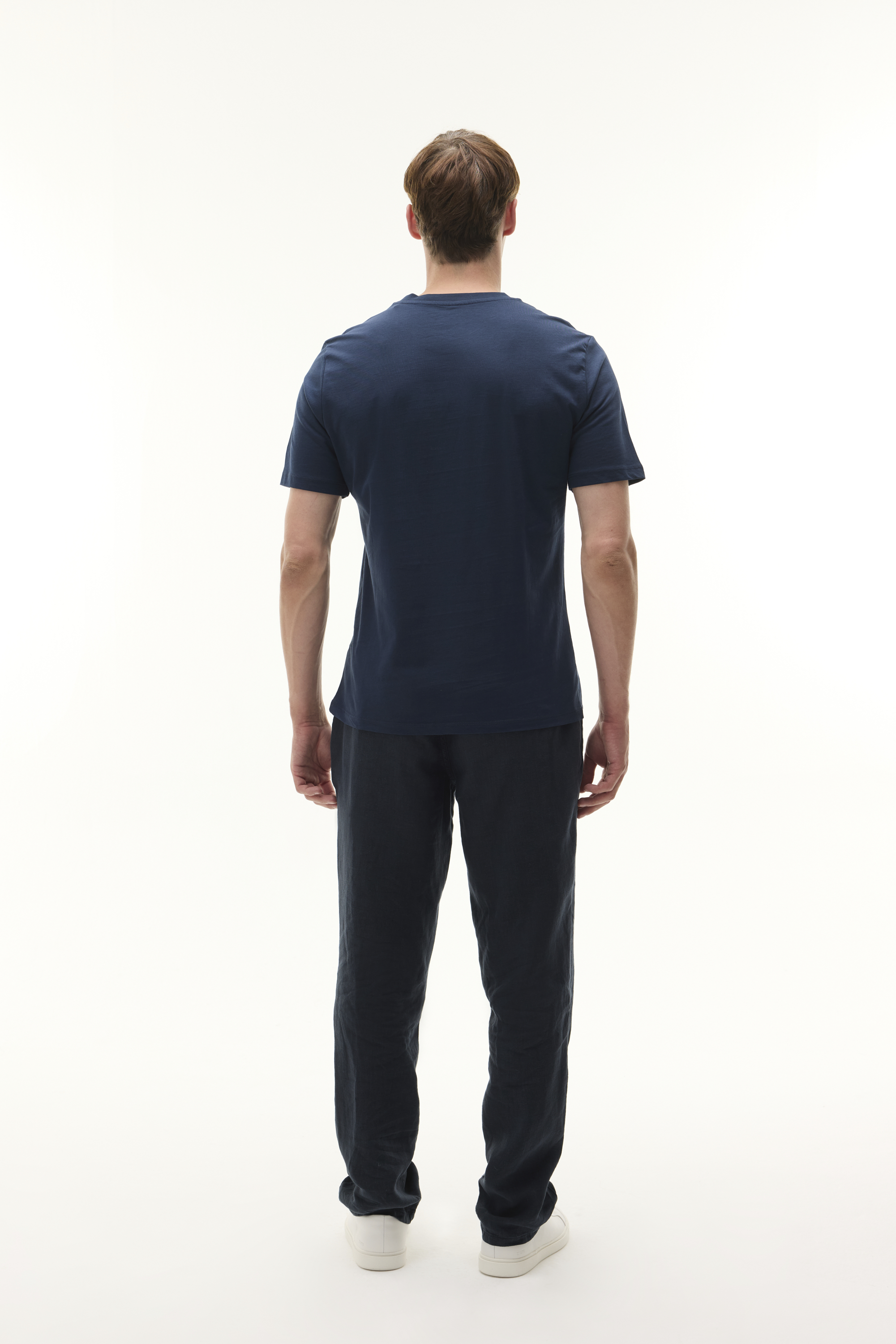 BASKILI BİSİKLET YAKA KISA KOLLU T-SHIRT