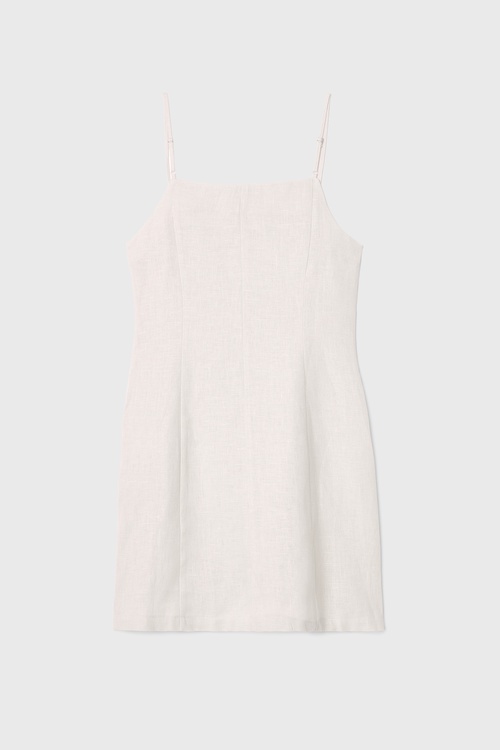  A FORM KOLSUZ MİNİ KETEN ELBİSE