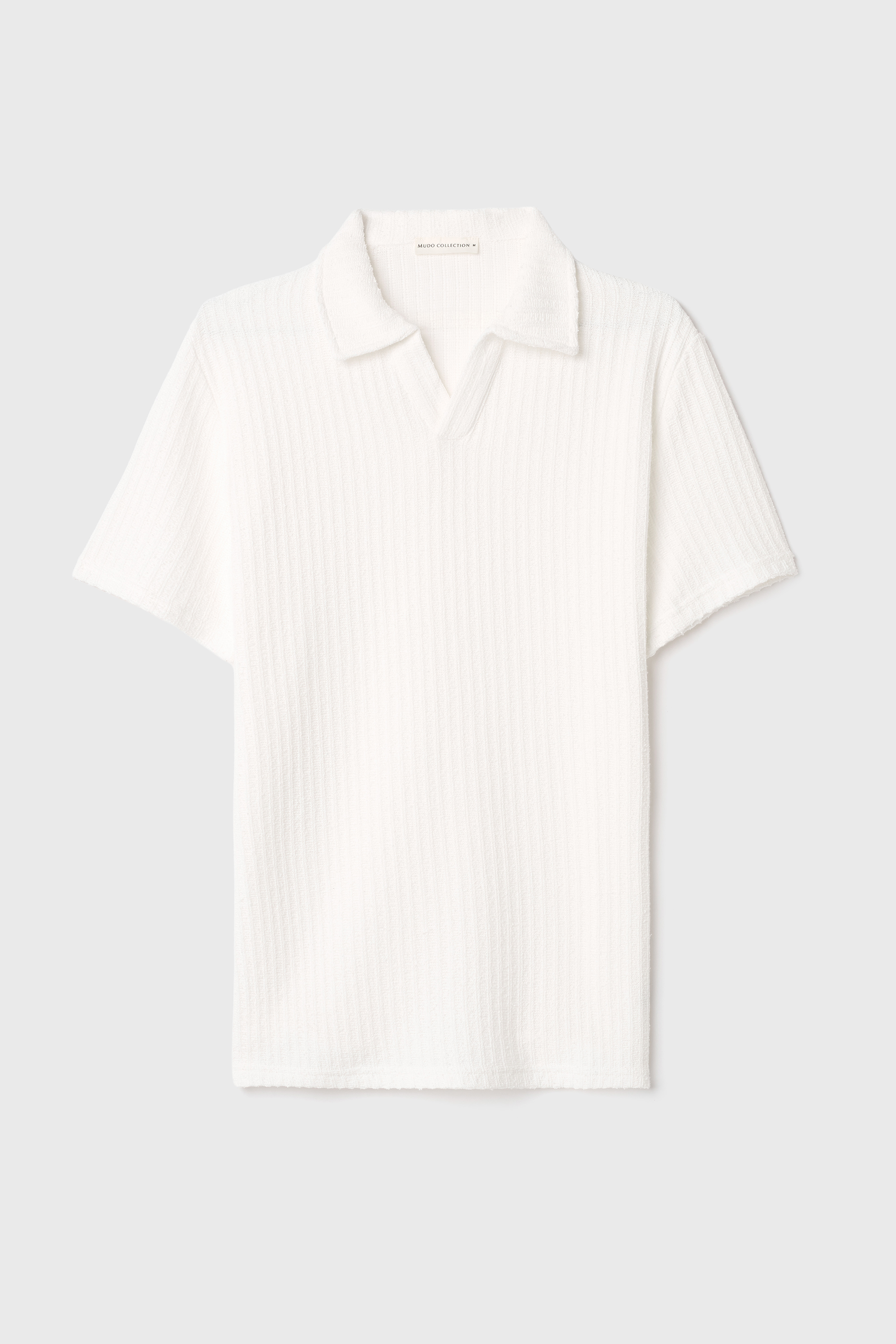 ÇİZGİLİ DOKULU POLO YAKA T-SHIRT