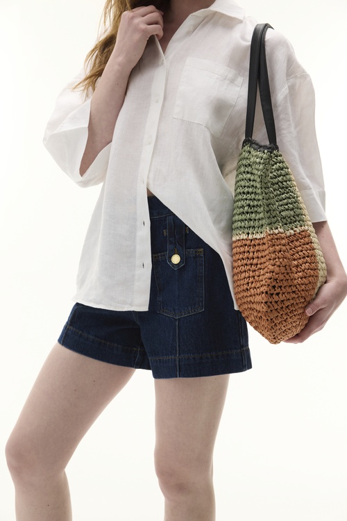  CEP DETAYLI MİNİ JEAN ŞORT