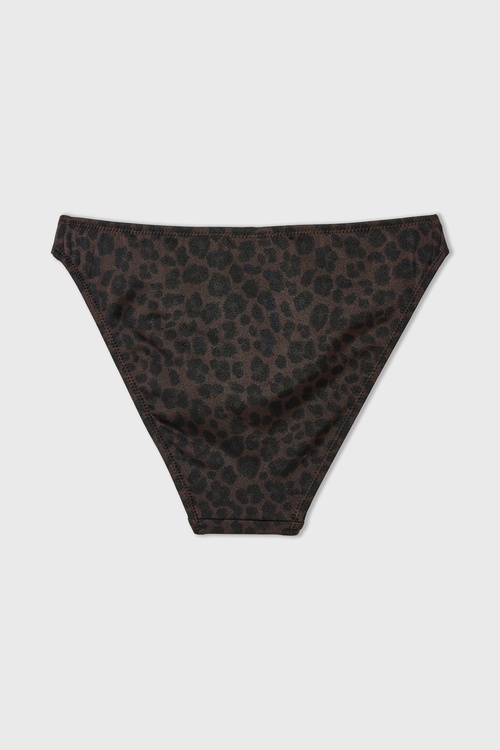 LEOPAR DESENLİ NORMAL BEL BİKİNİ ALTI