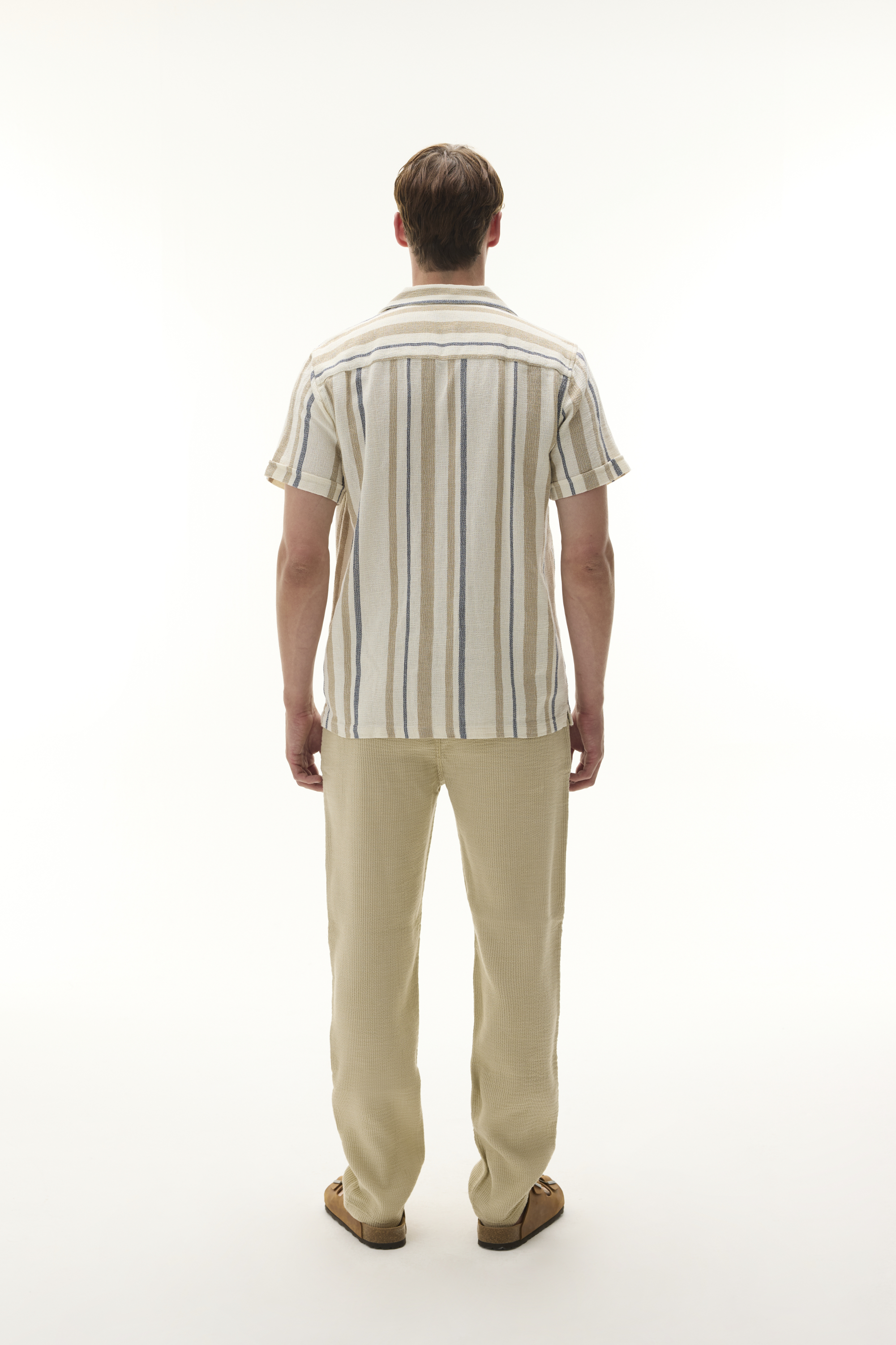 STRAIGHT FIT DOKULU BELİ BAĞLAMALI PANTOLON