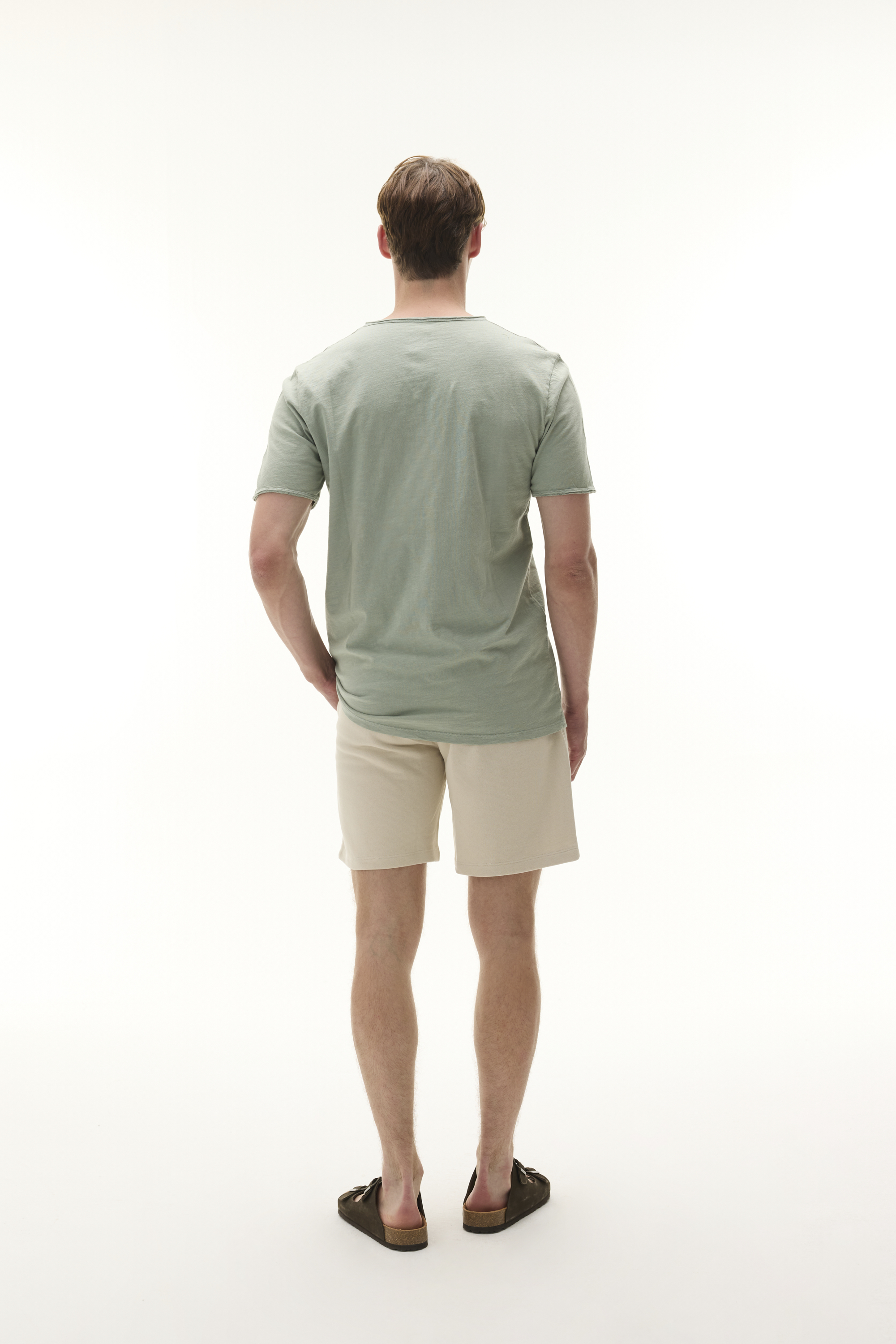 HENLEY YAKA KISA KOLLU T-SHIRT