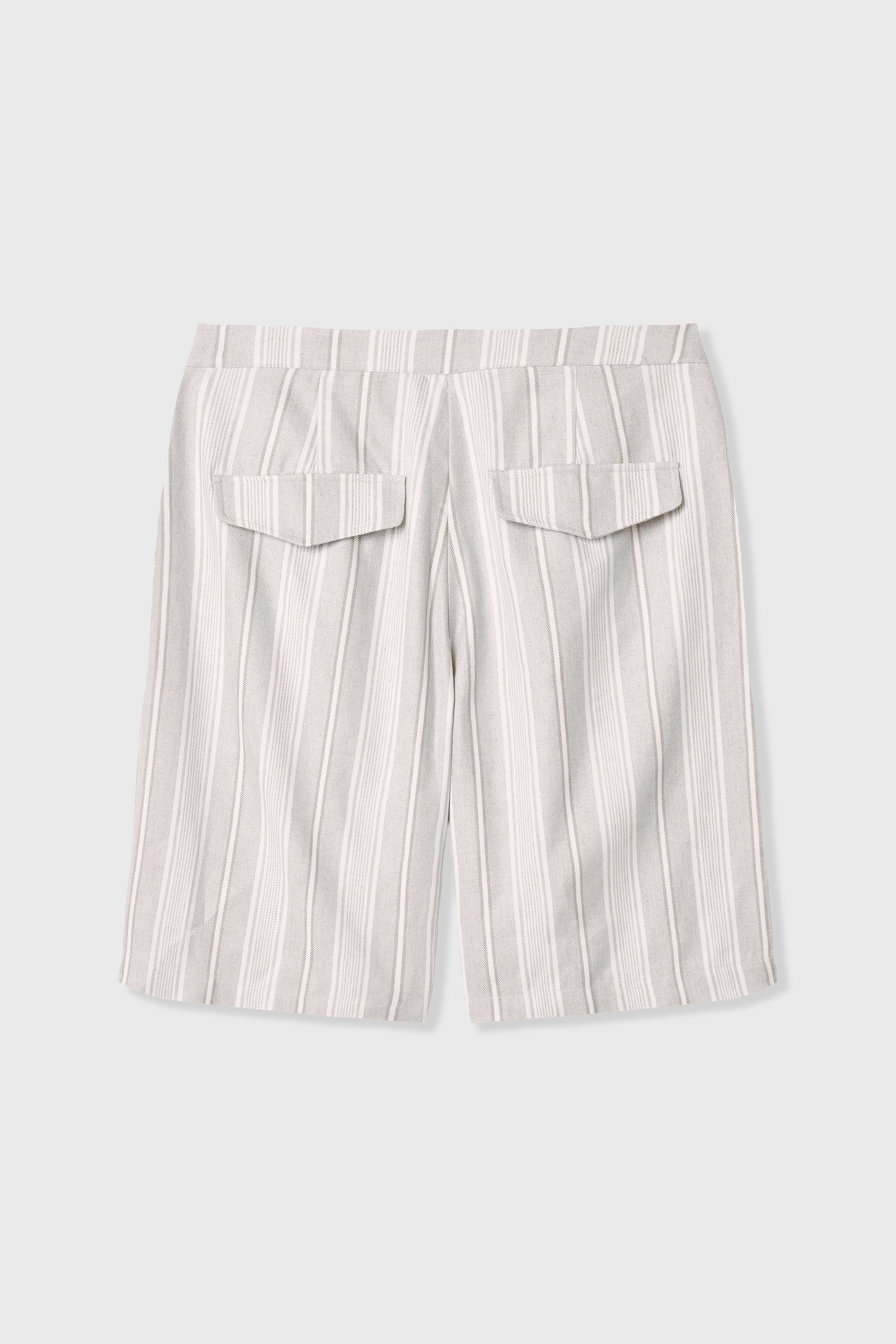 ÇİZGİLİ KETEN KARIŞIMLI ŞORT