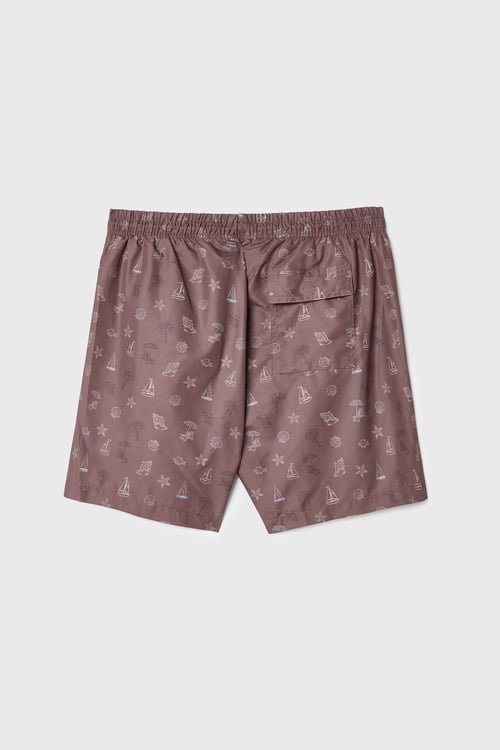  BASKILI İPLİ DENİZ ŞORTU