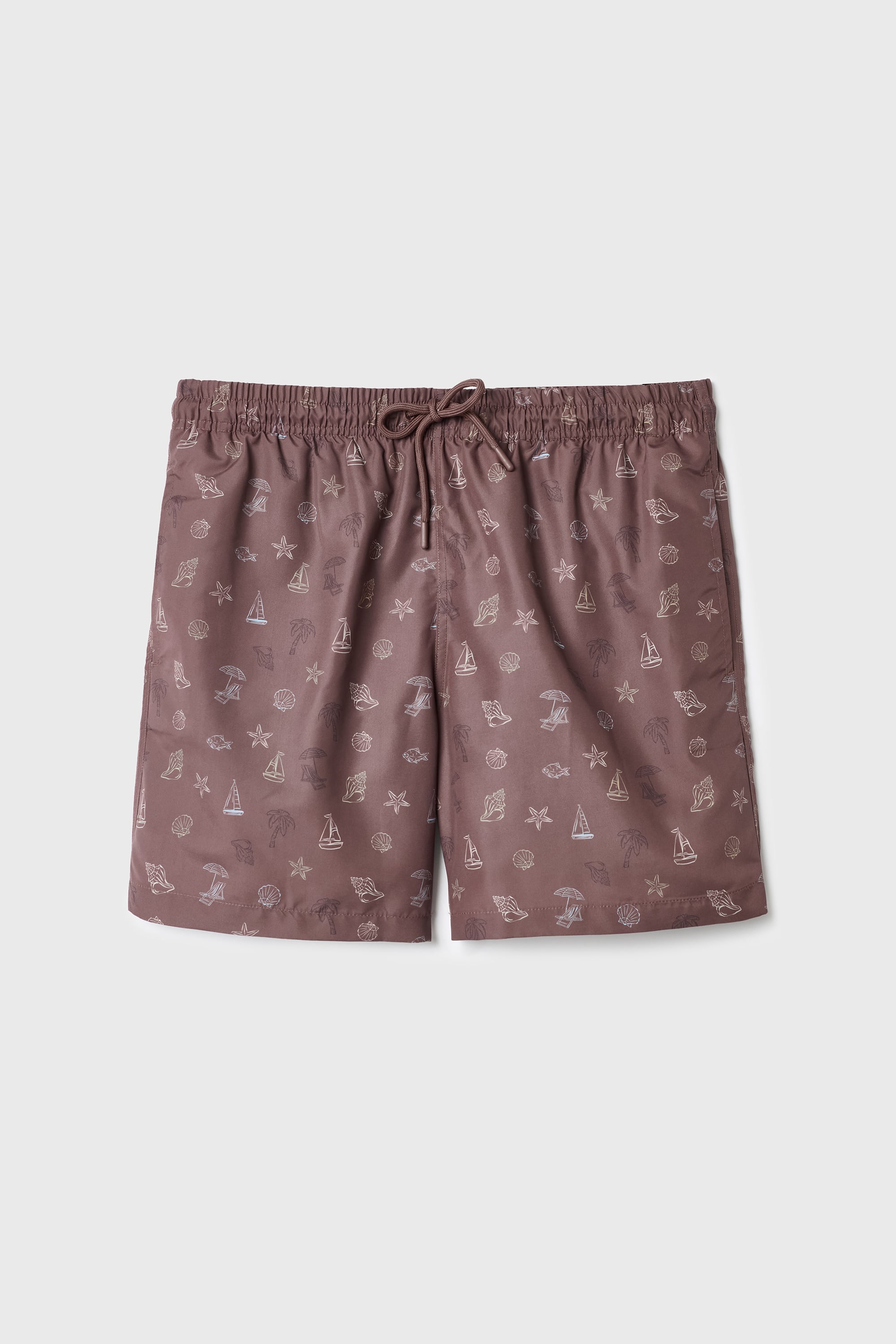 BASKILI İPLİ DENİZ ŞORTU