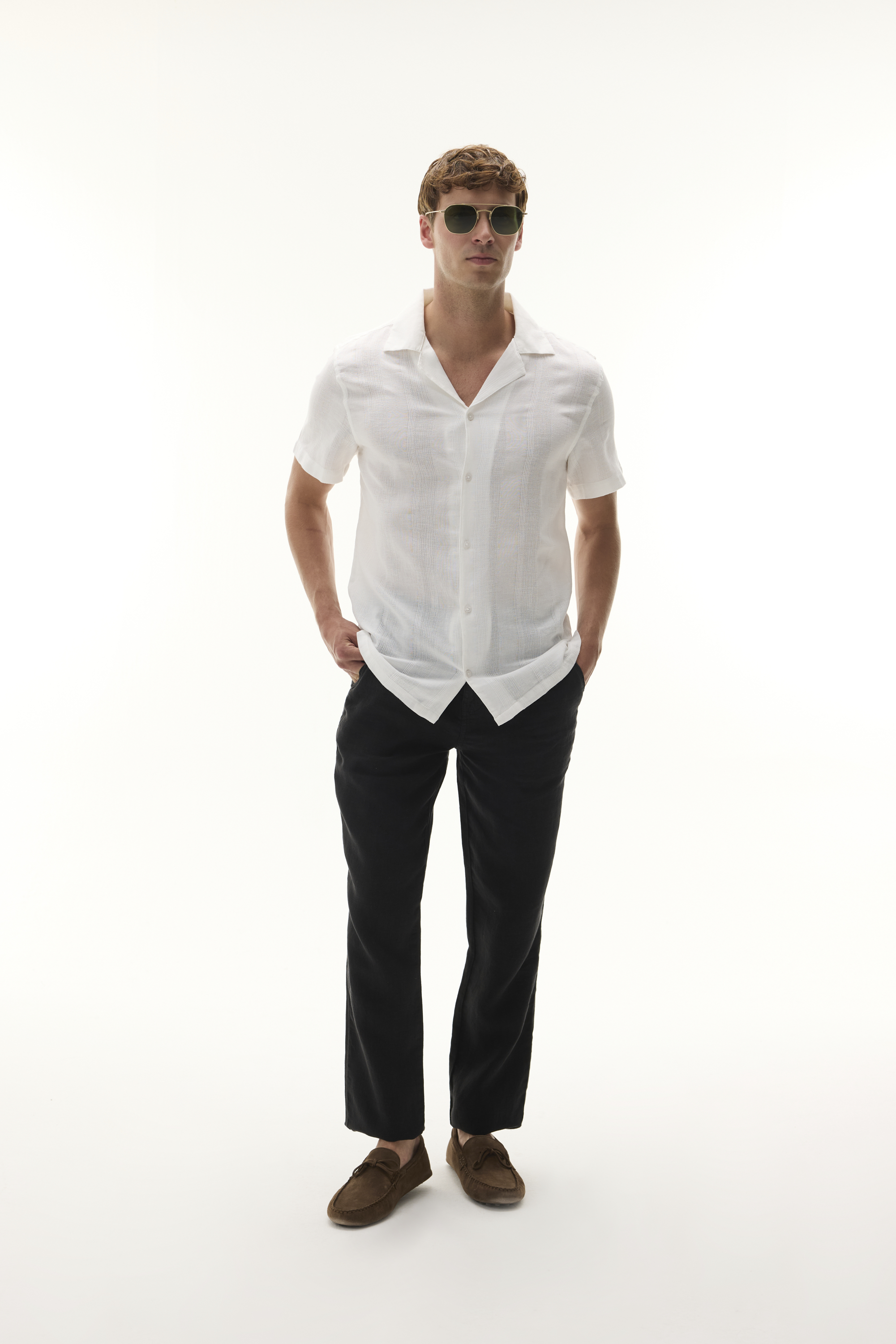 DOKULU RESORT YAKA KISA KOLLU GÖMLEK