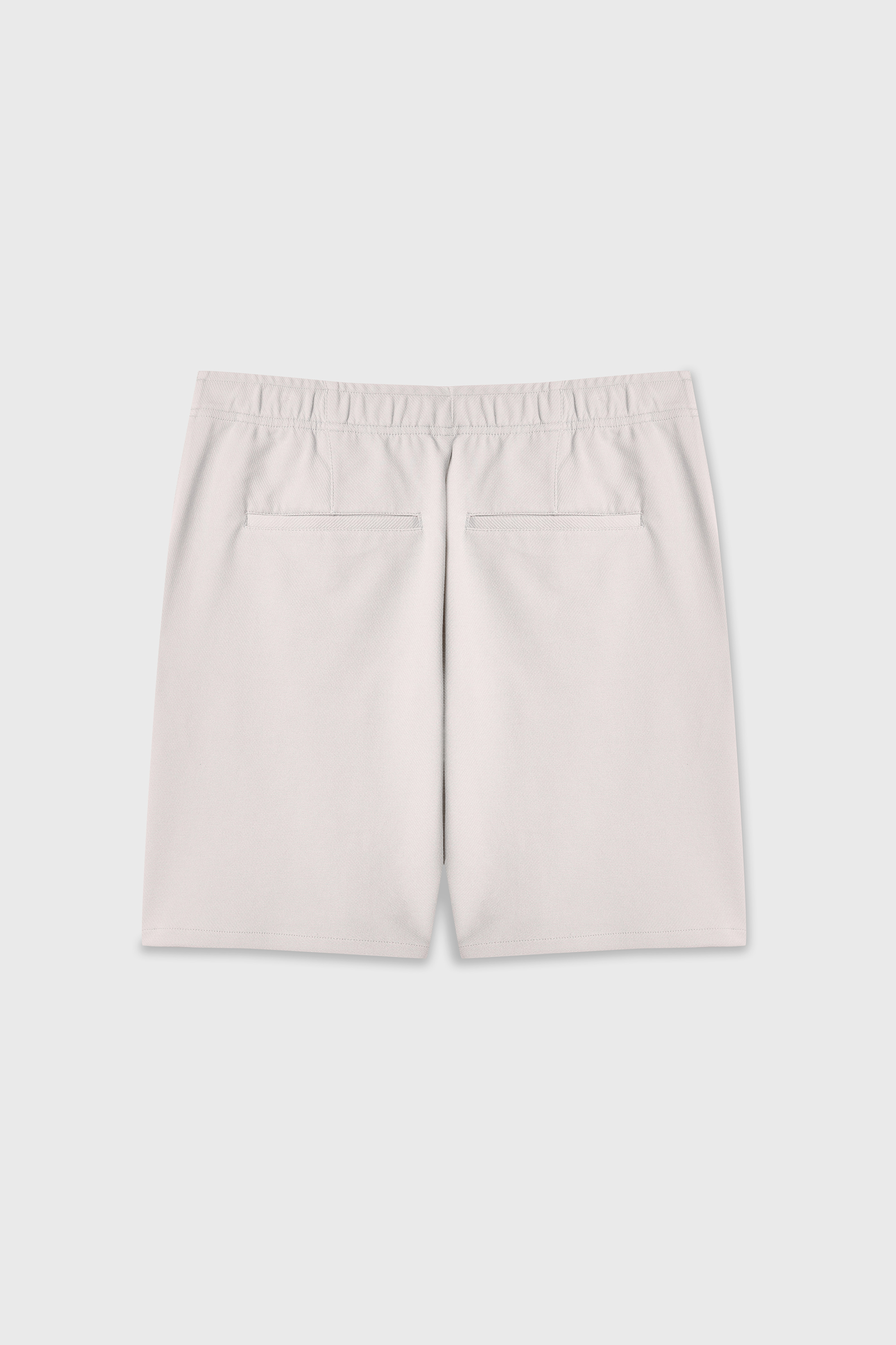 Erkek Bej Rengi Straight Fit Beli Lastikli Şort