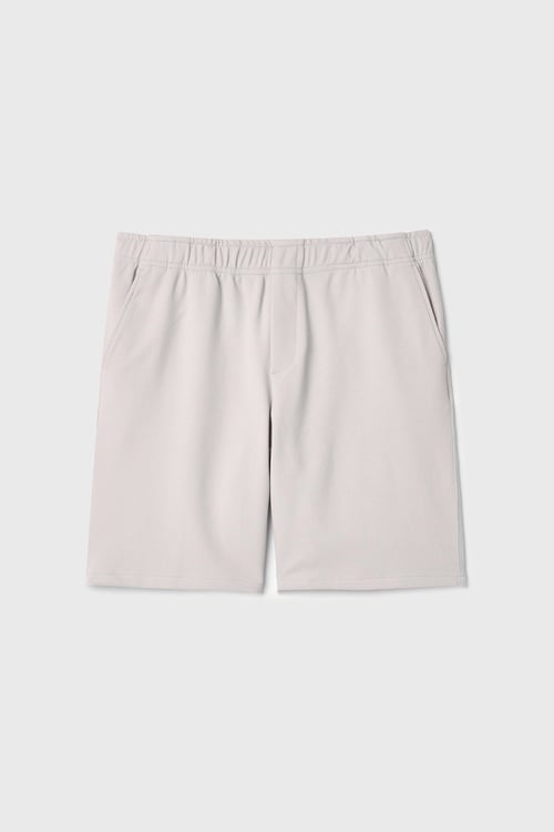 Erkek Bej Rengi Straight Fit Beli Lastikli Şort