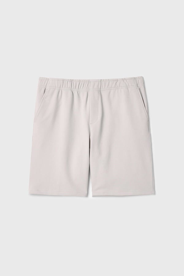 Erkek Bej Rengi Straight Fit Beli Lastikli Şort