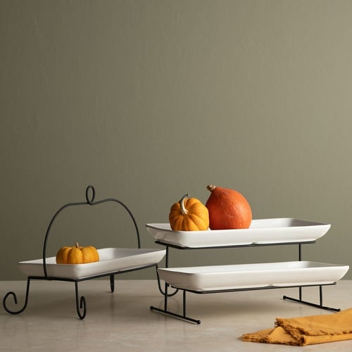  GURME STANDLI DİKDÖRTGEN SUNUM