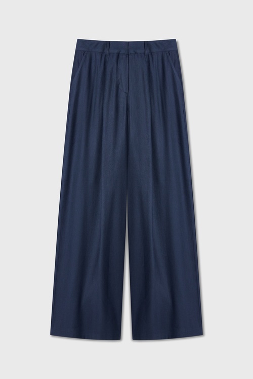  PİLELİ KETEN KARIŞIMLI PANTOLON