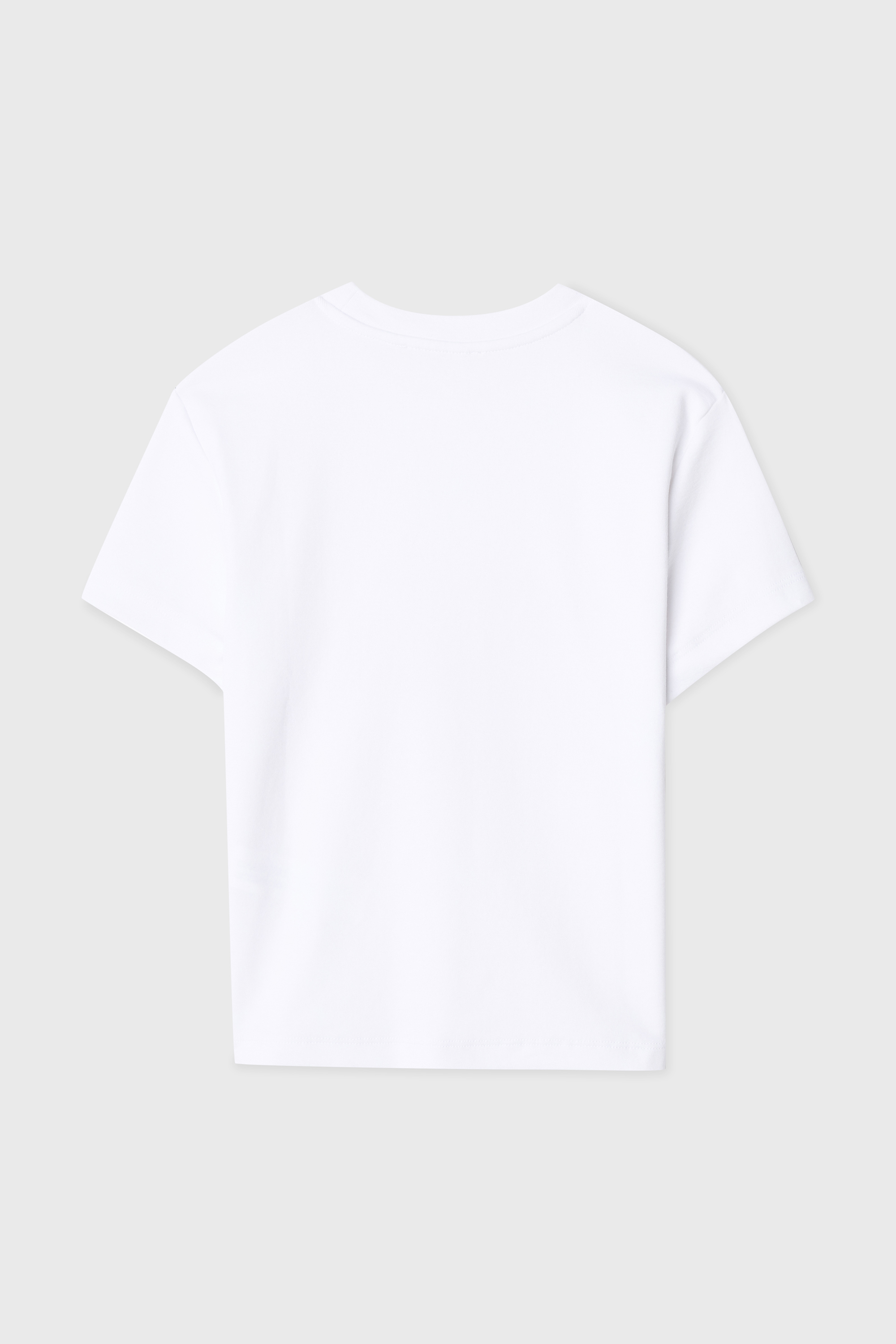 FLORAL BASKILI BİSİKLET YAKA T-SHIRT