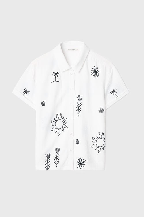  NAKIŞLI KISA KOLLU GÖMLEK