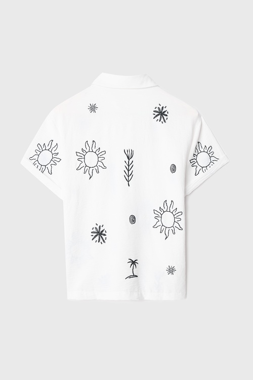  NAKIŞLI KISA KOLLU GÖMLEK