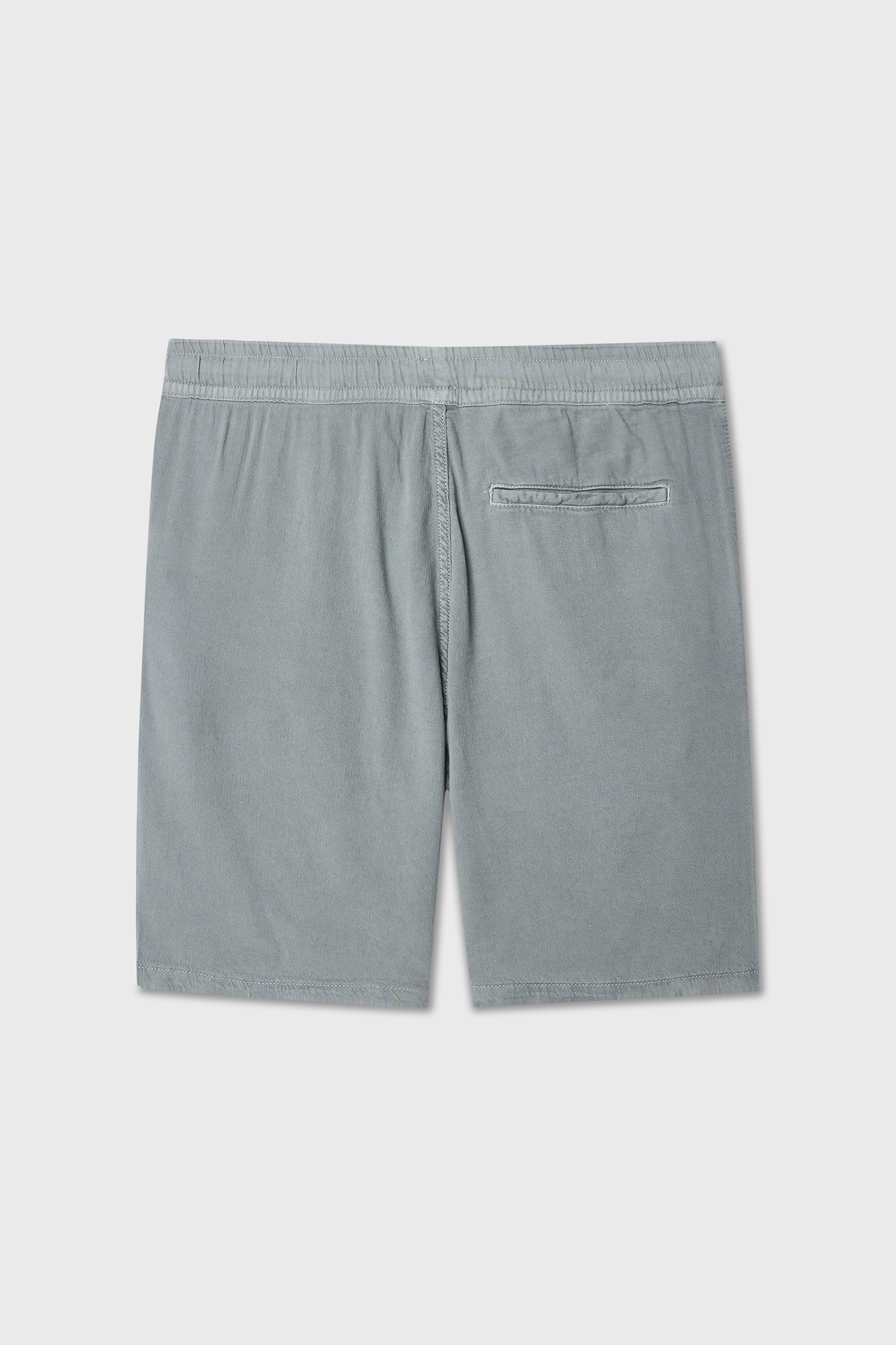 Erkek Yeşil Gri Straight Fit Bağlamalı Şort