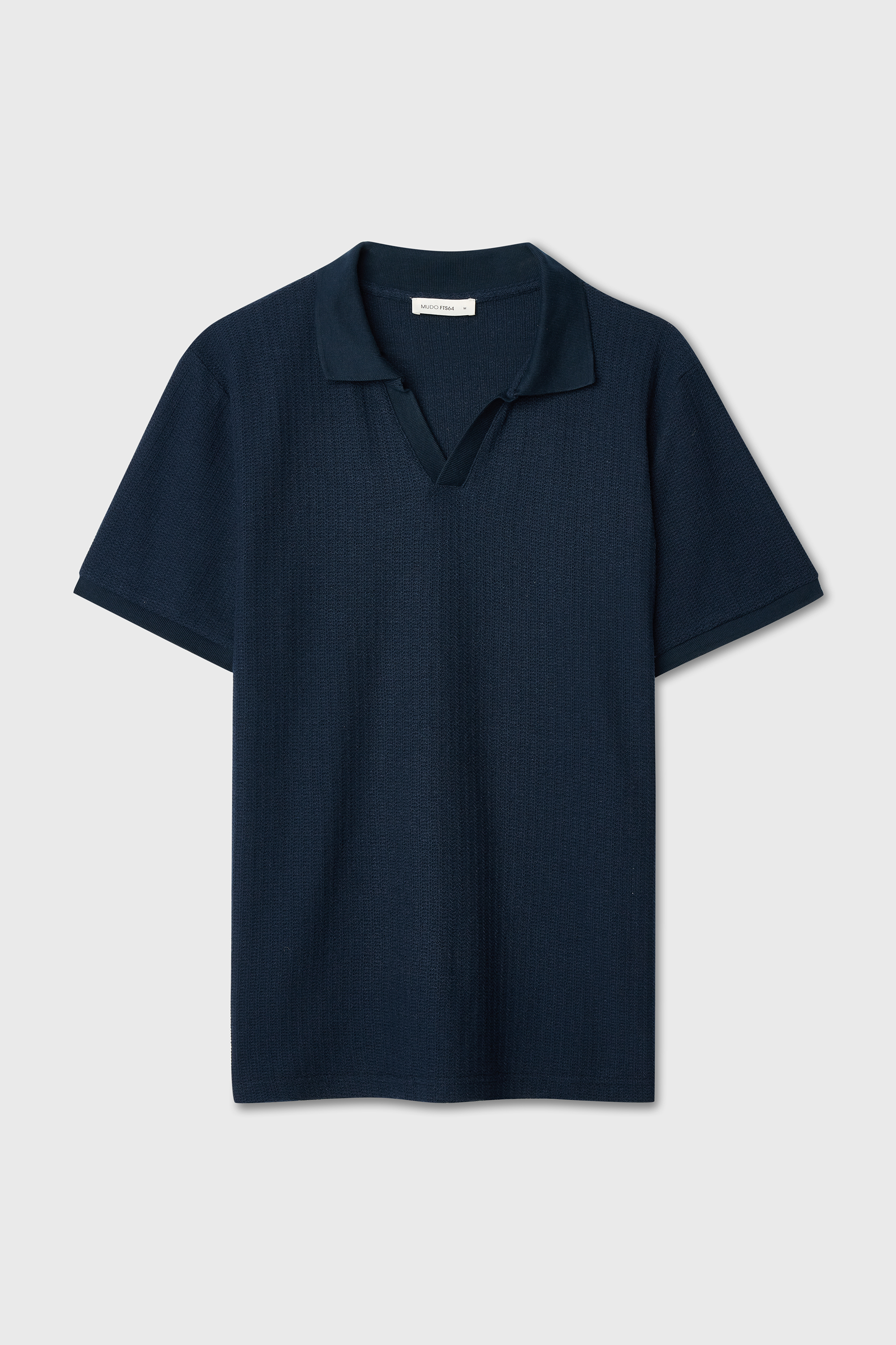 Erkek Lacivert Polo Yaka Örme T-Shirt
