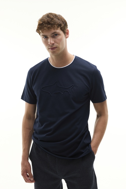  NAKIŞLI BİSİKLET YAKA T-SHIRT