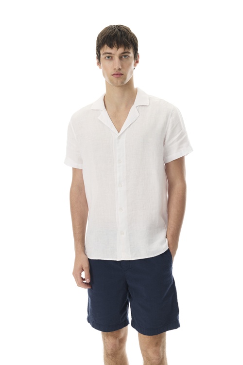  REGULAR FIT KISA KOLLU KETEN GÖMLEK