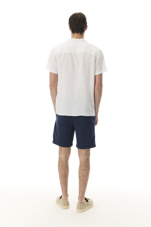  REGULAR FIT KISA KOLLU KETEN GÖMLEK