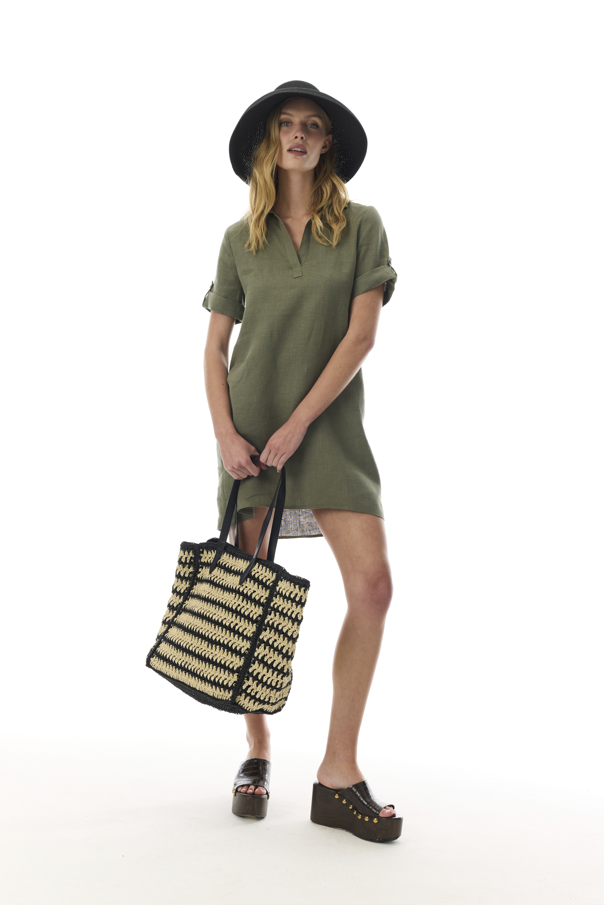 A FORM GÖMLEK YAKA MİNİ ELBİSE